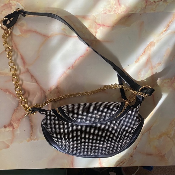 Black Rhinestone Fanny Pack - Picture 11 of 11